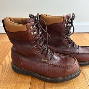 Men's LLBean Brown Leather Gore-tex Boots- water resistant- like new